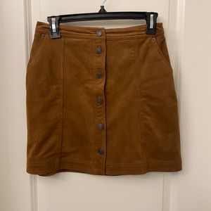 Brown suede Abercrombie mini skirt